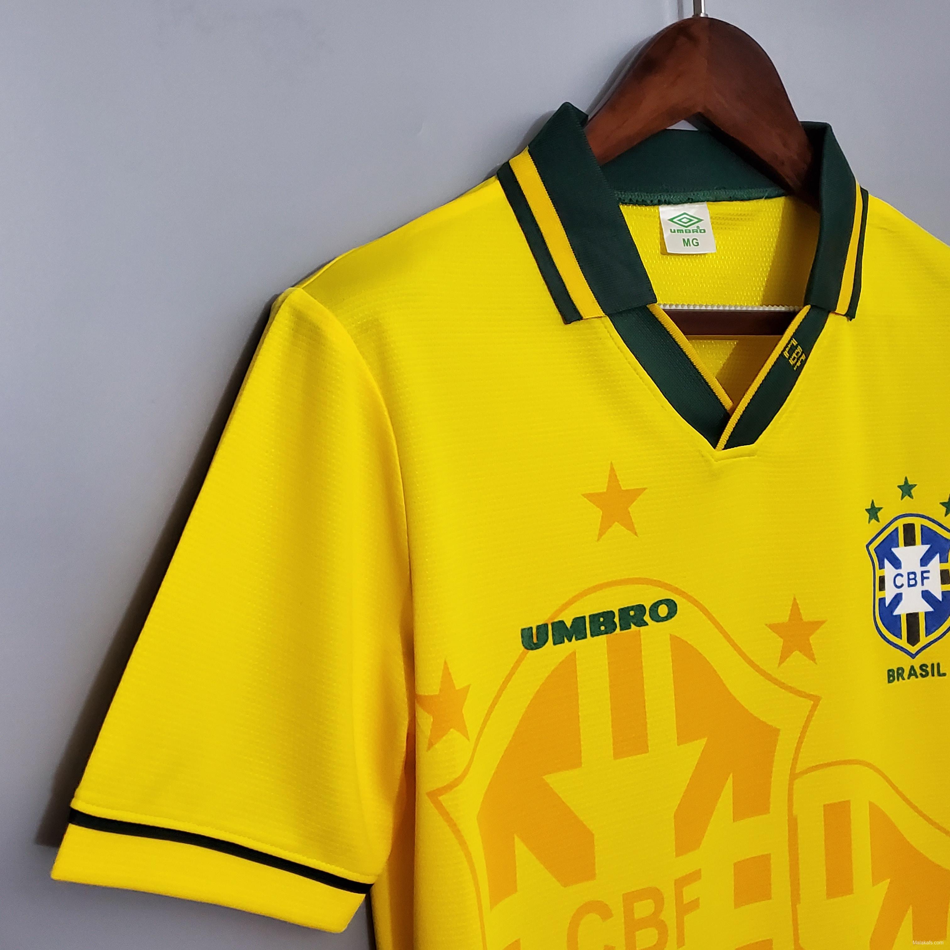 Retro 93/94 Brazil home Soccer Jersey