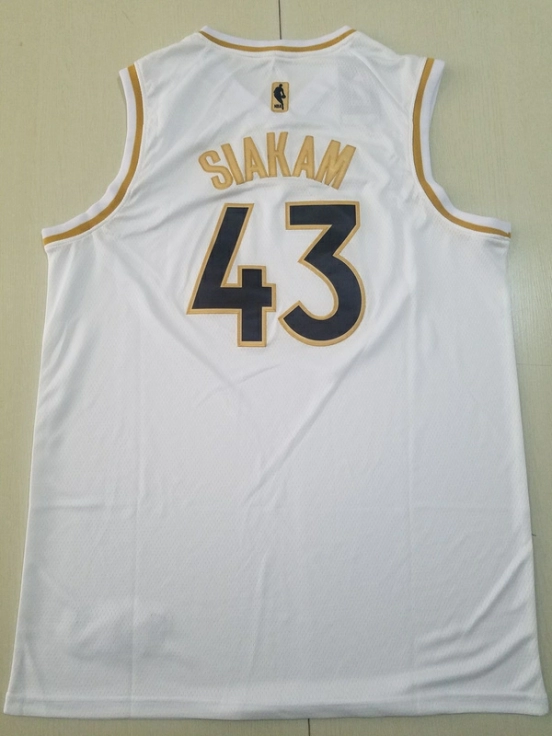 Pascal Siakam 43 White Golden Edition Jersey