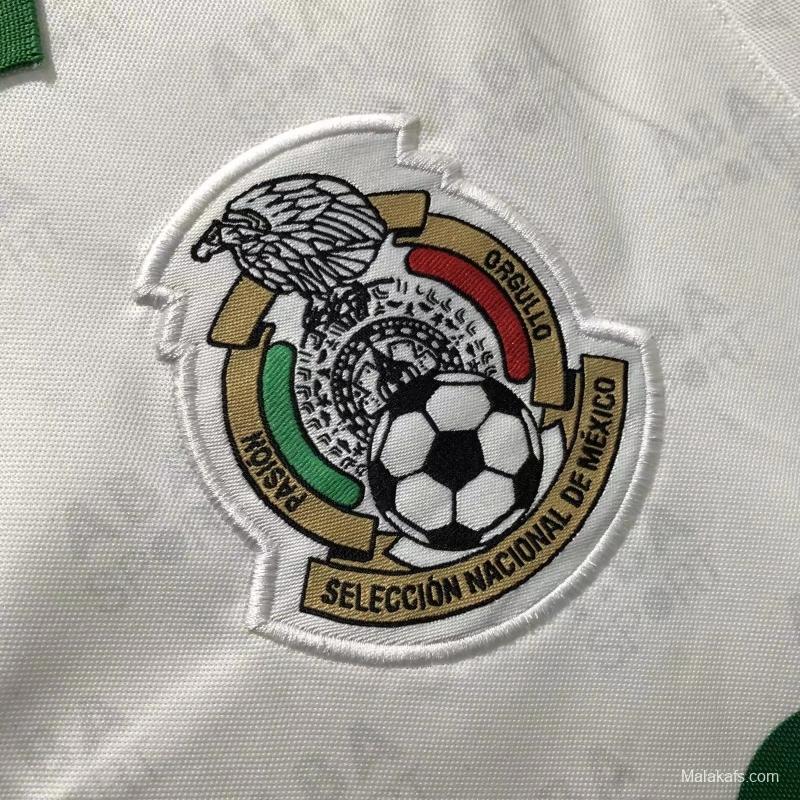 Retro 1995 Mexico Away White Soccer Jersey