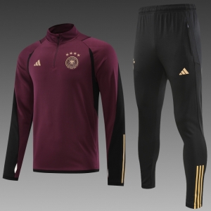 Germany 22/23 Wine Half Zipper Tracksuit