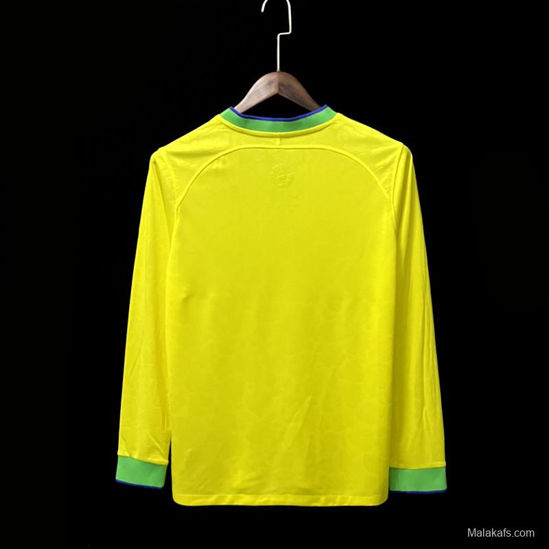 Long sleeve 2022 Brazil Home Jersey