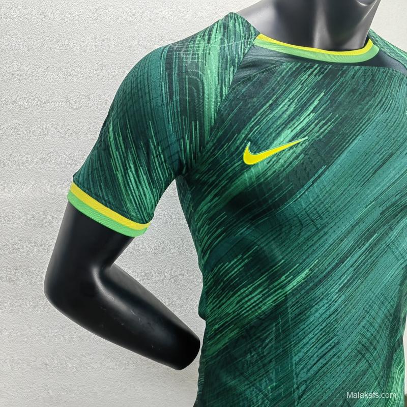 Brazil 2022 Jersey Player Version Green Special