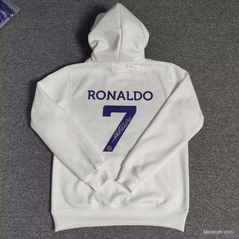Al-Nassr FC 22/23 Home  - CR7 Ronaldo -  White Hoodie