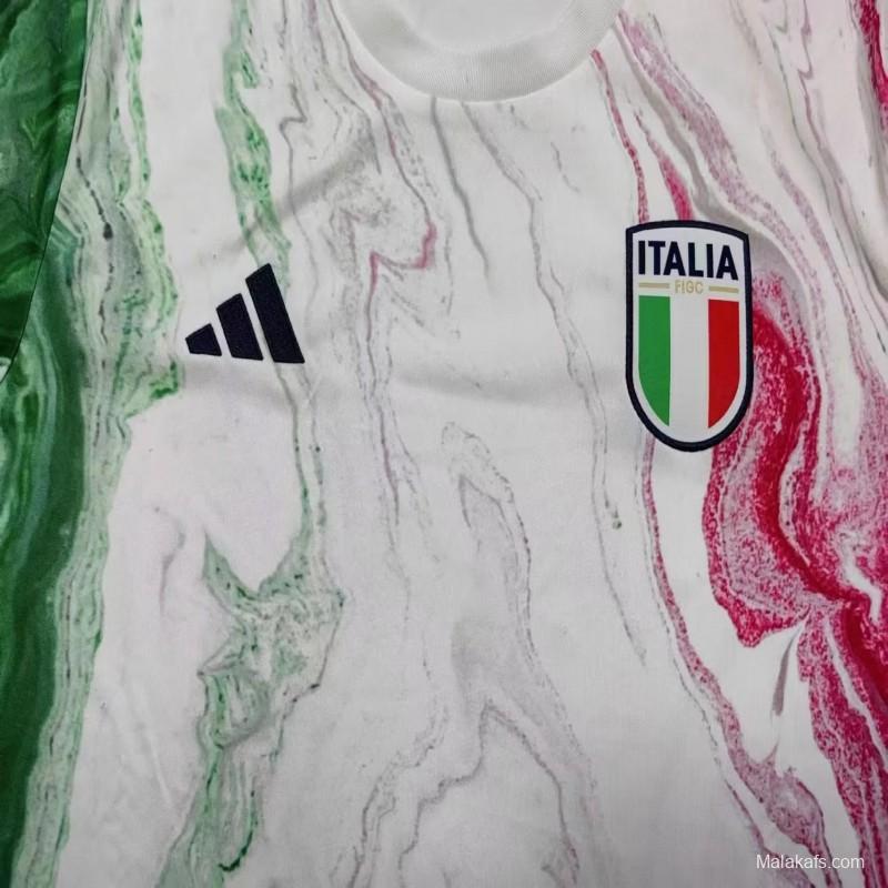 2022 Italy FIGC Pre-Match White Jersey