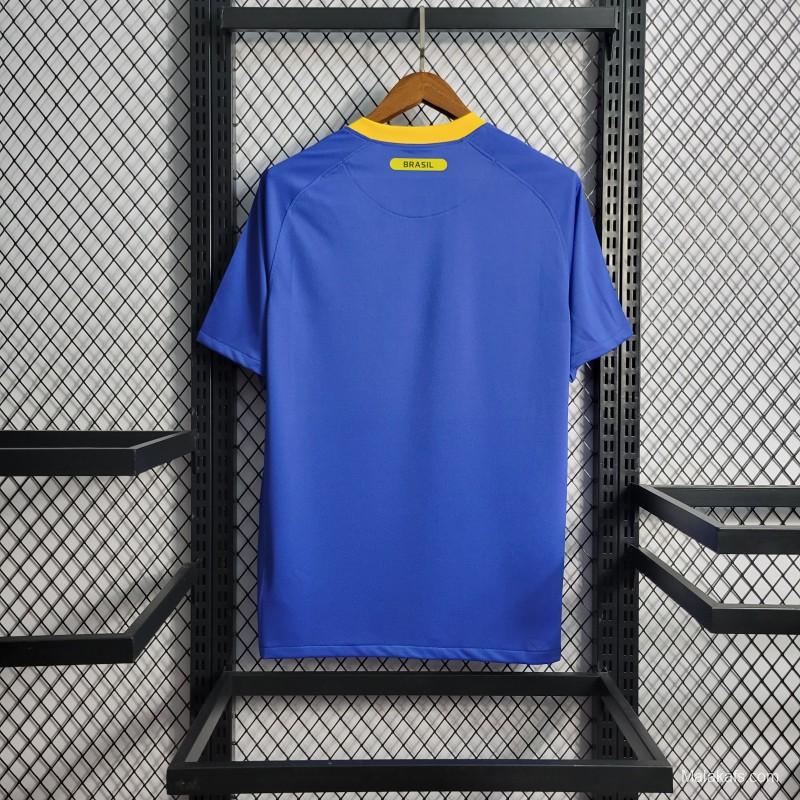 Retro 2010 Brazil Away Blue Jersey