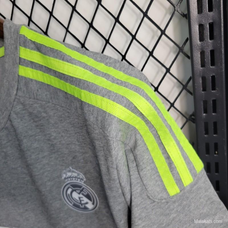 Retro 15/16 Real Madrid Away Grey Soccer Jersey