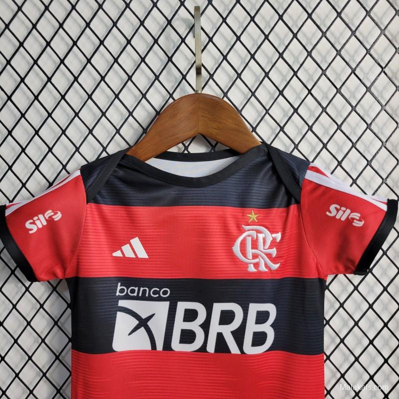 23-24 Flamengo Home Soccer Jersey Baby  6-18 Month