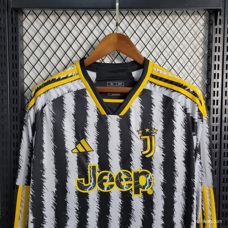 23-24 Juventus Home Long Sleeve Jersey