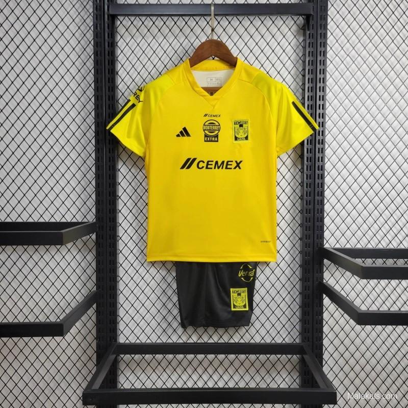 23/24 Kids Tigres UANL Yellow Training Jersey