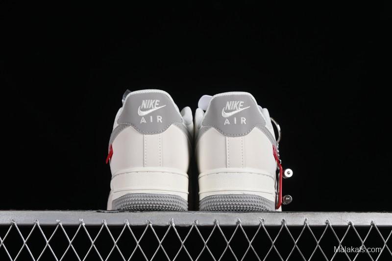 Supreme x Nike Air Force 1 '07 Low Beige Grey Casual Skate Shoes - HD1968-018