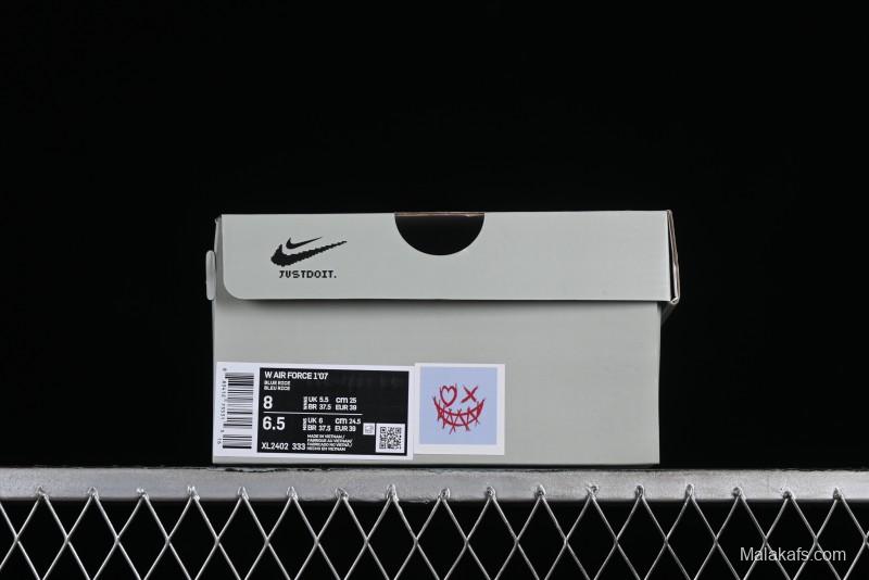 Nike Air Force 1 '07 Low Custom Casual Sneakers "Joker Red" with Full-Length Hexagonal Air Cushion - XL2402-333