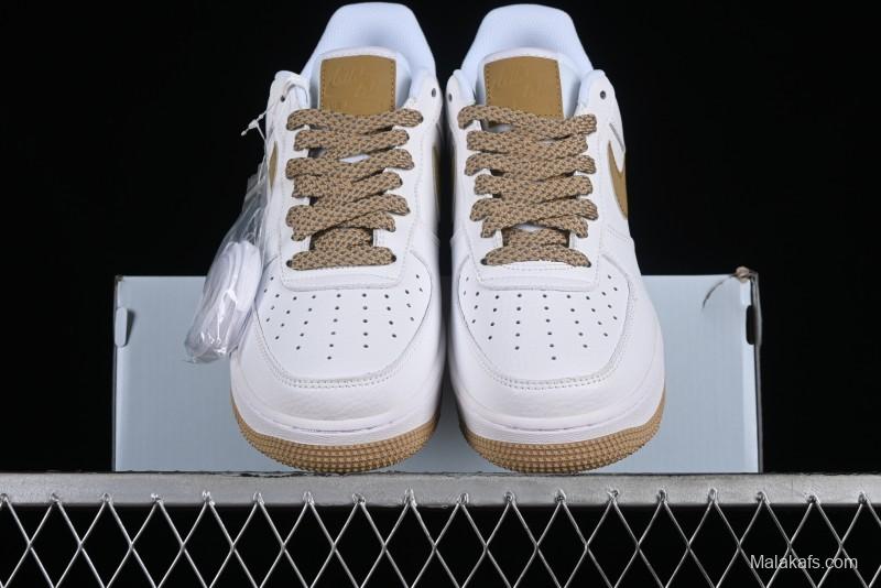 Nike Nocta x Nike Air Force 1 '07 Low "Certified Lover Boy" Khaki Classic Low-Top Casual Sneakers - LO1718-051