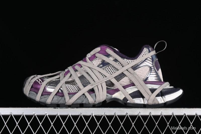 Balenciaga Phantom Sneaker 10th Generation Lace-Up Running Shoes with Transparent Heel Strap - W3XL51269