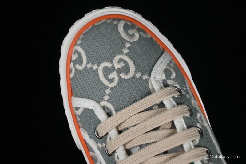 Gucci Tennis 1977 Print Sneaker Retro Casual Canvas Shoes - 02JPO9064