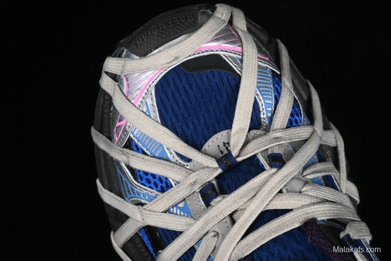 Balenciaga Phantom Sneaker 10th Generation Lace-Up Running Shoes with Transparent Heel Strap - W3XLL0525