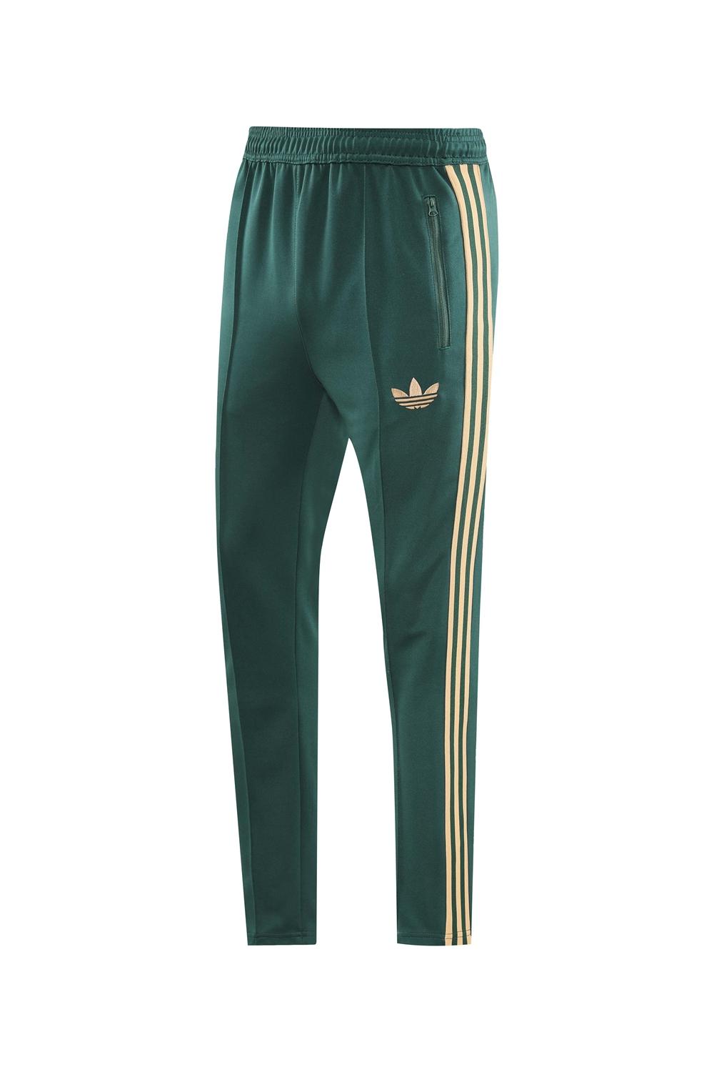 24/25 Adidas Original Green Full Zipper Jacket +Long Pants