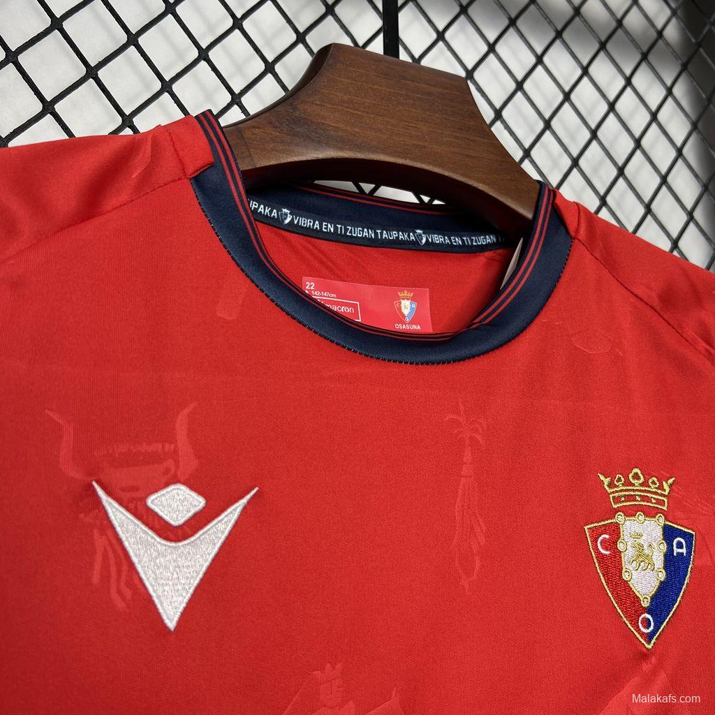 24/25 Kids Osasuna Home Jersey