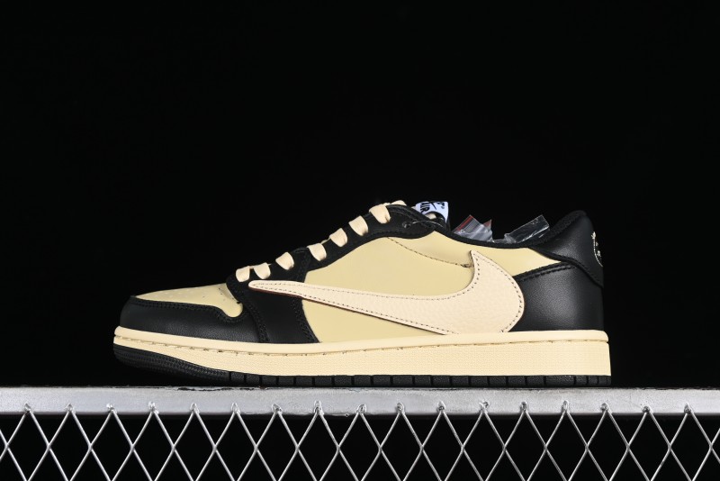 Nike Travis Scott x Air Jordan 1 Low OG AJ1 Reverse Swoosh Sneakers - DM7866-201
