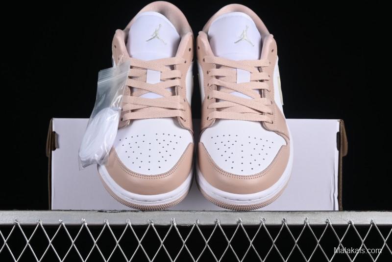 Nike Air Jordan 1 Low AJ1 White Pink Low-Top Casual Sneakers - DC0774-120