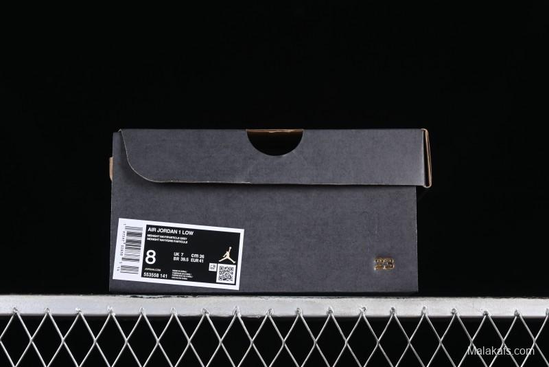 Nike Air Jordan 1 Low AJ1 White Blue Grey Low Top Lifestyle Basketball Shoes - 553558-141