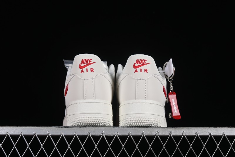 Supreme x Nike Air Force 1'07 Low Off-White Casual Skate Shoes with Zoom Air Cushion - HD1968-007