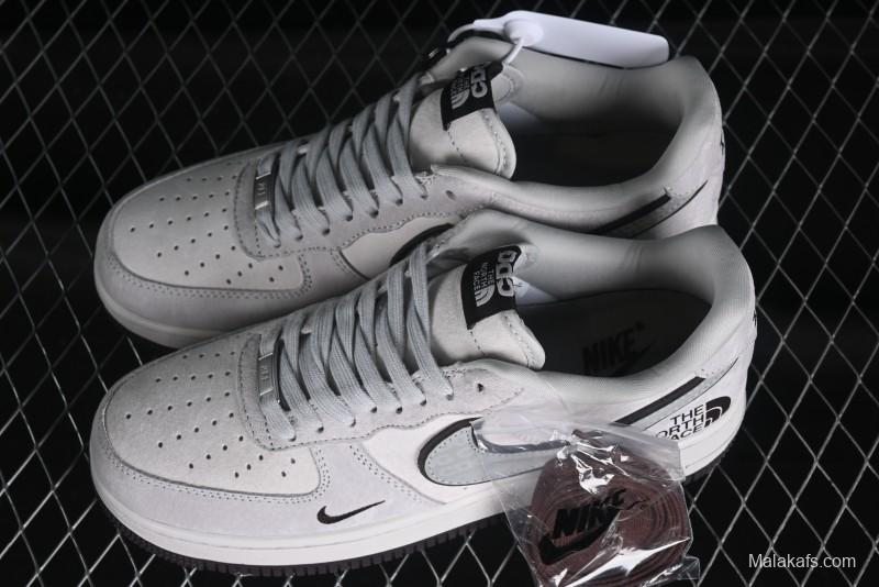 Nike Air Force 1'07 Low The North Face CDG Collaboration - Beige Grey Pigskin Low-Top Casual Sneakers - HD1968-015