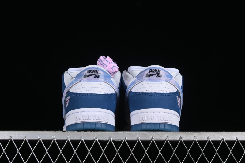 Nike Born x Raised x Nike SB Dunk Low Premium Skate Shoes with Special Foam Swoosh and Snowflake Perforations - FN7819-400