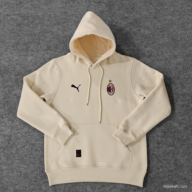 24/25 AC Milan Navy/Red/Black/Beige/Grey Hoodie WIth Black Badge