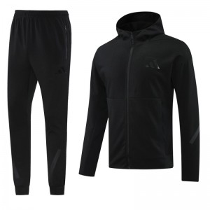 2024 Adidas Black Hoodie Full Zipper Jacket +Long Pants