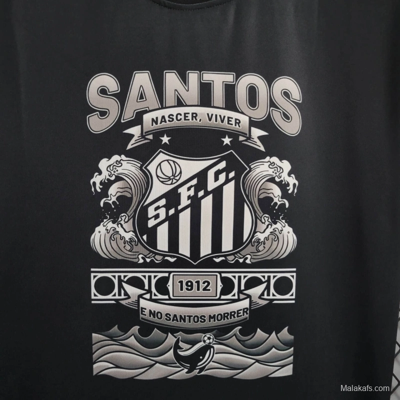 25/26 Santos Black Casual Jersey