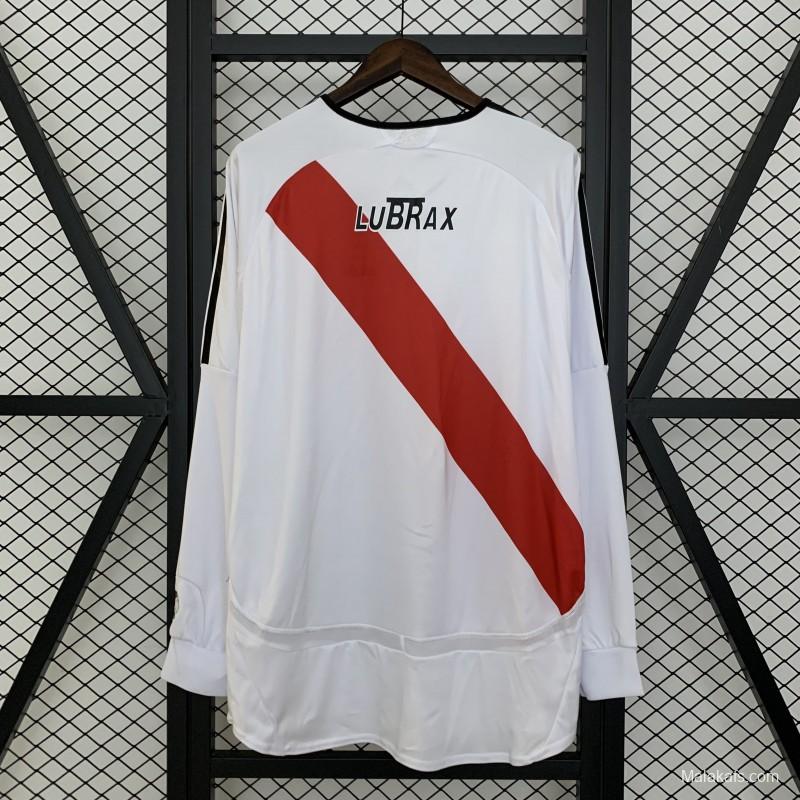 06/07 Retro Long Sleeve River Plate Home Jersey