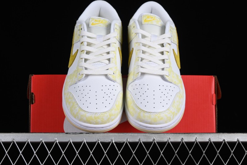 Nike SB Dunk Low Premium Yellow White SB Shattered Backboard Fashion Casual Skate Shoes - DM9467-700