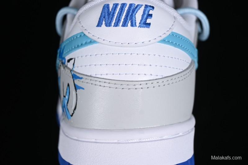 Nike Dunk Low Graffiti Deconstructed Style Casual Diary Gradient Splatter Letter SB Strap Low-Top Skate Shoes - DV0831-104