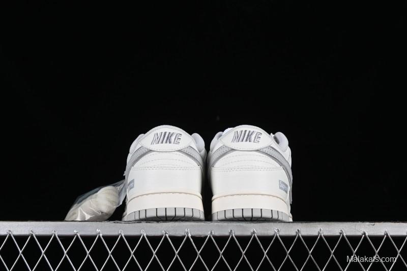 Nike Supreme x Nike SB Dunk Low Casual Skate Shoes in Beige Grey - RM2308-233