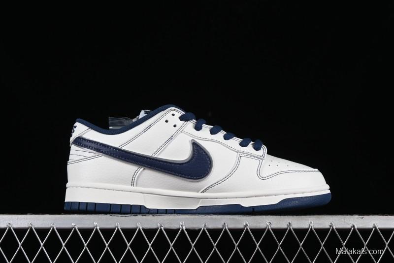 Nike Supreme x SB Dunk Low Collaboration Dark Blue Colorway Low-Top Casual Skate Shoes - RM2308-238