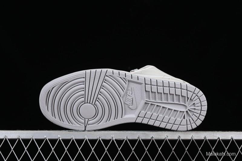 Nike Air Jordan 1 Low BAPE Collaboration - White Grey Basketball Shoes - WG8850-003