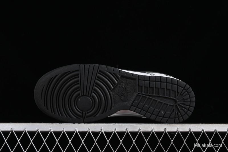 Stussy x Nike Dunk Low SB Skate Shoes in White-Black - FC1688-137