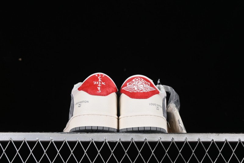 Nike Travis Scott x Fragment Design x Air Jordan 1 Low OG SP AJ1 LV Collaboration Casual Sneakers - XY2688-103