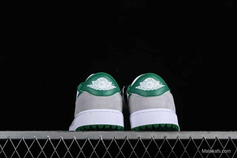 Nike Air Jordan 1 Low Golf Shoes Retro Grey White Green - DD9315-112