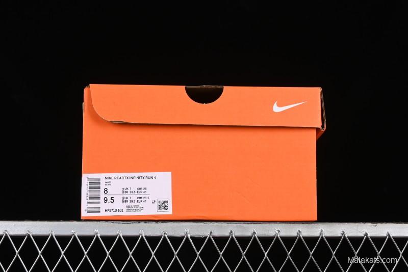 Nike ZoomX Infinity Run 4 Professional Cushioned Running Shoes with Knit Upper - HF5710-101