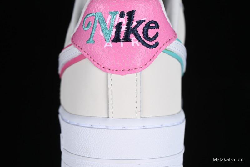Nike Air Force 1 '07 Low Grey White Pink Casual Sneakers - HM3694-011