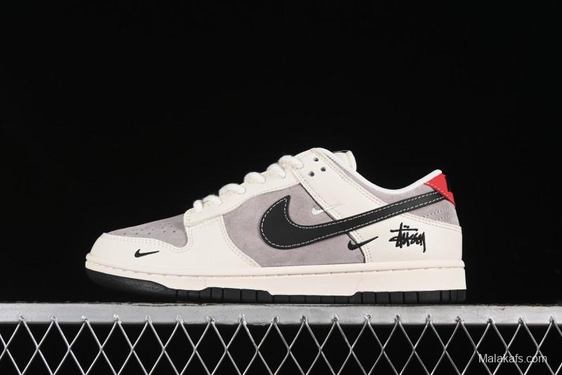 Nike SB Dunk Low Stussy Anniversary Edition Customized Low-Top Casual Skate Shoes - SJ1089-001