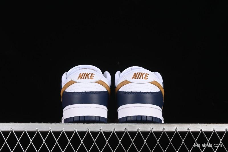 Nike Dunk Low SB Skateboarding Shoes in Black/White/Gold Colorway - FB9109-111