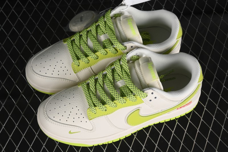Nike SB Dunk Low Supreme Stone Island Collaboration - Fluorescent Beige Anniversary High-End Custom Low-Top Casual Skate Shoes - BB9866-005