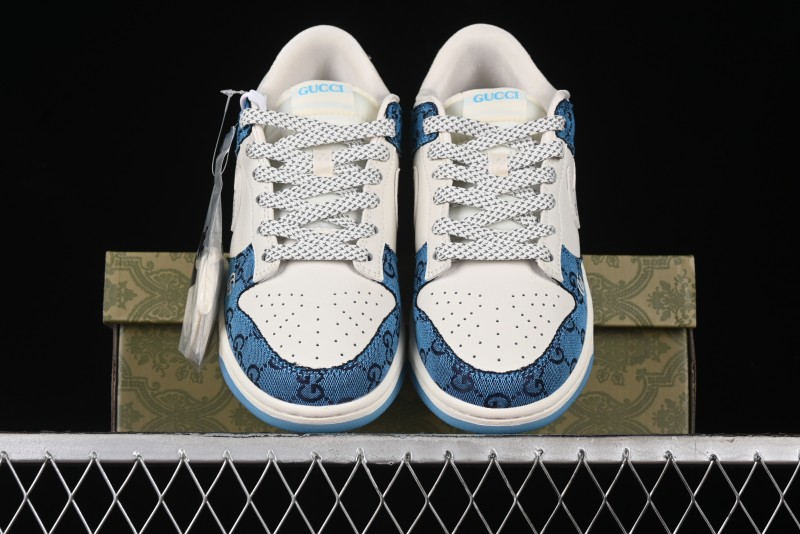 Nike SB Dunk Low Gucci Collaboration - Royal Blue Anniversary High-End Custom Low-Top Casual Sneakers CF3688-002