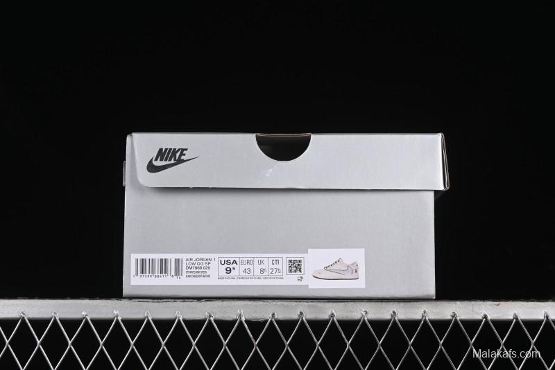 Nike Travis Scott x Fragment Design x Air Jordan 1 Low OG SP AJ1 Low Top Casual Sneakers - DM7866-020