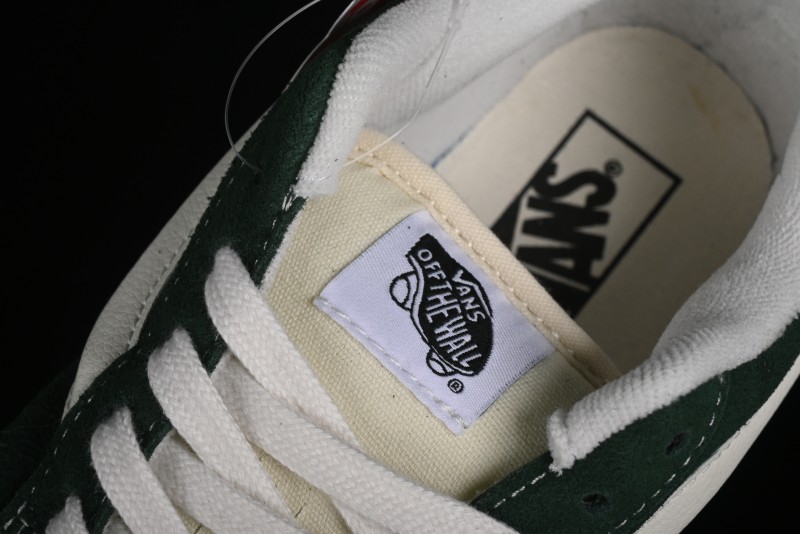 Vans Knu-Skool High Street American Retro Canvas Skate Shoes in Black Green - VN000CSQW3Z