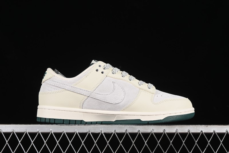 Nike SB Dunk Low Gucci Collaboration - Beige with Yellow Swoosh Anniversary High-End Custom Low-Top Casual Sneakers - DQ1098-390