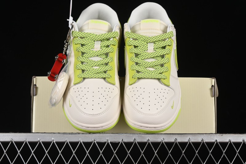 Nike SB Dunk Low Supreme Stone Island Collaboration - Fluorescent Beige Anniversary High-End Custom Low-Top Casual Skate Shoes - BB9866-005