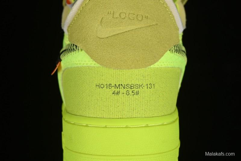 Nike Off White x Air Force 1 Low OW Transparent Yellow Sneakers - AO4606-700